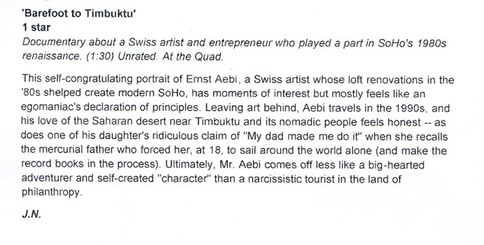Barefoot to Timbuktu review Daily News